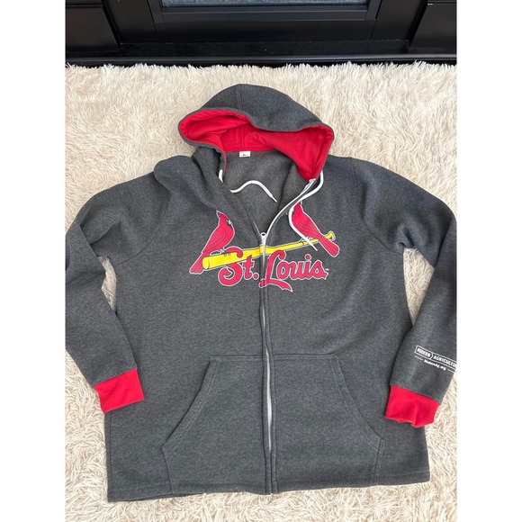MLB Other - St Louis‎ Cardinals Mens Adult XL Zip Up Hoodie Red Cardinal Logo Baseball
